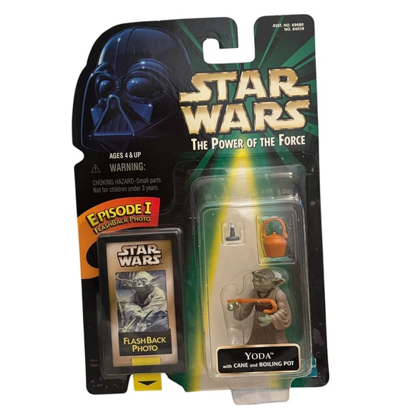 Star Wars The Power of the Force Yoda with Cane & Boiling Pot Episode 1 1998 NEW - Picture 1 of 16